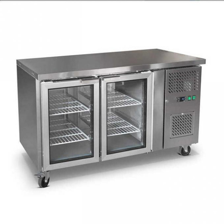 stainless steel undercounter freezer